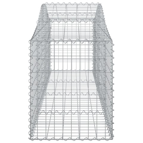 Kosze gabionowe, 9 szt, 200x50x60/80 cm, galwanizowane żelazo