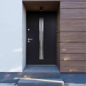 Drzwi wejściowe, antracytowe, 110x207,5 cm, aluminium