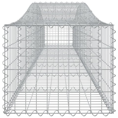 Kosze gabionowe, 5 szt, 400x50x40/60 cm, galwanizowane żelazo