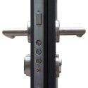 Drzwi wejściowe, antracytowe, 100x200 cm, aluminium