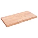 Blat do stołu, jasnobrązowy, 120x60x6 cm, lite drewno dębowe