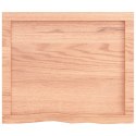 Blat do stołu, jasnobrązowy, 60x50x4 cm, lite drewno dębowe