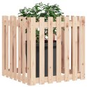 Donica ogrodowa z płotkiem, 70x70x70 cm, lite drewno sosnowe