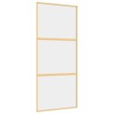 Drzwi przesuwne, złote, 90x205 cm, przezroczyste szkło ESG