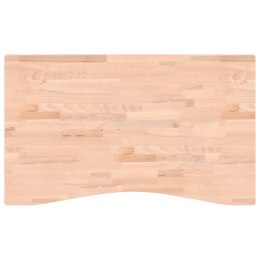 Blat do biurka, 100x(55-60)x2,5 cm, lite drewno bukowe