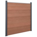 Zestaw paneli ogrodzeniowych, brązowy, 526x186 cm, WPC