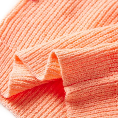 Sweter dziecięcy z dzianiny, jasnopomarańczowy, 116