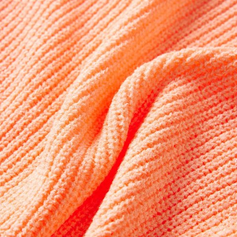 Sweter dziecięcy z dzianiny, jasnopomarańczowy, 116