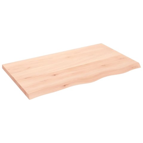 Półka, 100x60x(2-4) cm, surowe lite drewno dębowe