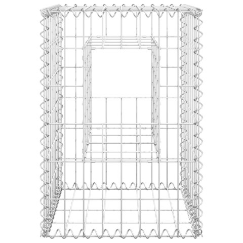 Słupki gabionowe, 2 szt., 40x40x60 cm, żelazo