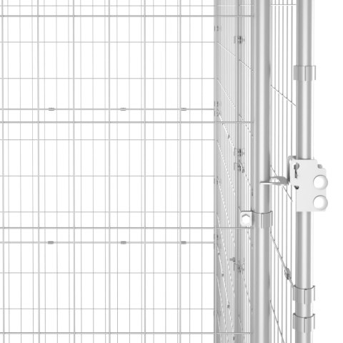 Zewnętrzny kojec dla psa, galwanizowana stal, 110x220x180 cm