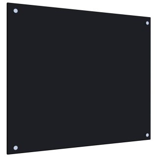 Panel ochronny do kuchni, czarny, 70x60 cm, szkło hartowane
