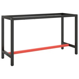 Rama do stołu roboczego, czerwono-czarna, 140x50x79 cm, metal