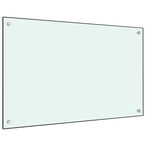 Panel ochronny do kuchni, biały, 80x50 cm, szkło hartowane