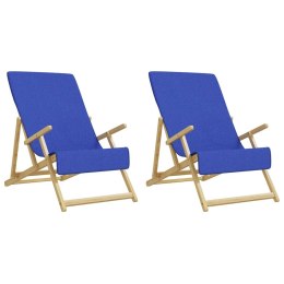 Ręczniki plażowe, 2 szt., niebieskie, 60x135 cm, 400 g/m²