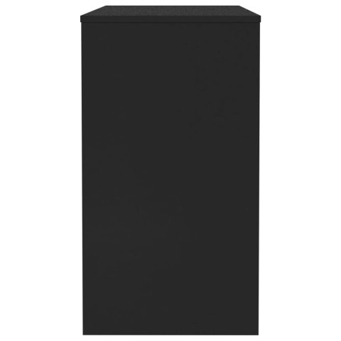 Biurko, czarne, 90x40x72 cm, materiał drewnopochodny