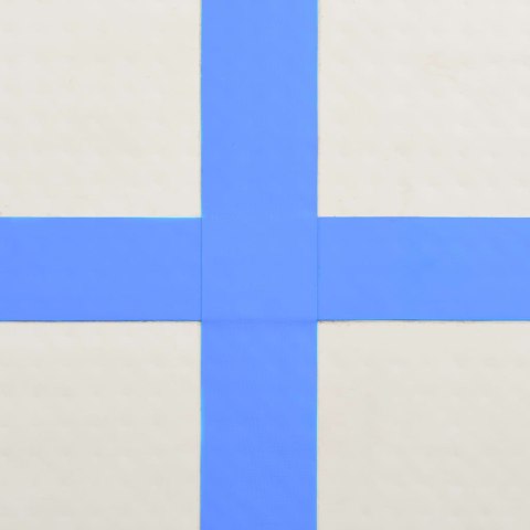 Mata gimnastyczna z pompką, 60x100x20 cm, PVC, niebieska