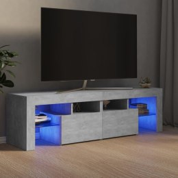 Szafka pod TV z oświetleniem LED, szarość betonu 140x36,5x40 cm