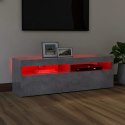 Szafka pod TV z oświetleniem LED, szarość betonu, 120x35x40 cm