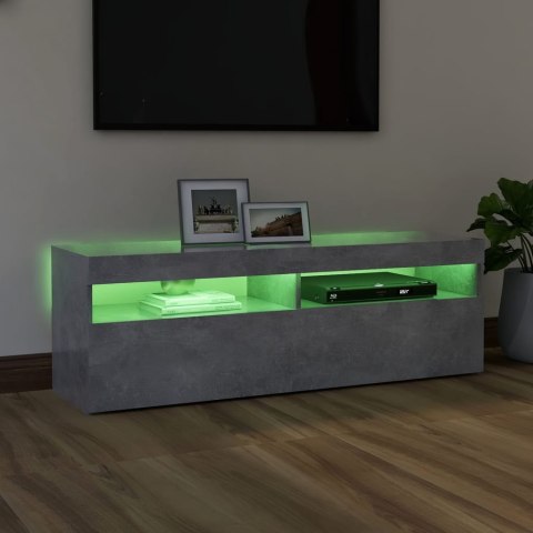 Szafka pod TV z oświetleniem LED, szarość betonu, 120x35x40 cm