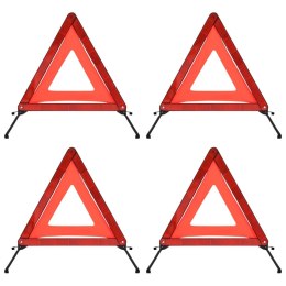 Trójkąty ostrzegawcze, 4 szt., czerwone, 56,5x36,5x44,5 cm
