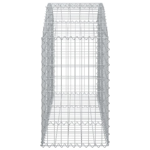 Łukowaty kosz gabionowy, 150x50x80/100 cm, galwanizowane żelazo