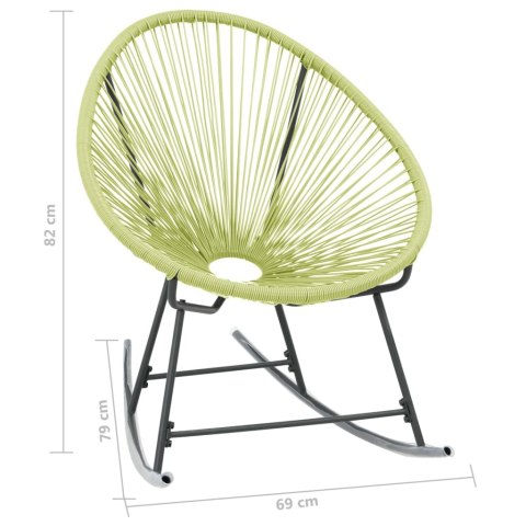 Krzesło ogrodowe Acapulco, rattan PE, zielone