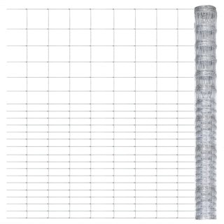 Siatka ogrodzeniowa, galwanizowana stal, 50x1,6 m, srebrna