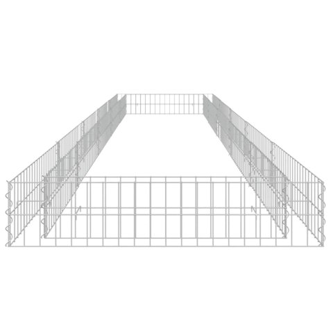 Podwyższona donica gabionowa, galwanizowana stal, 500x100x20 cm