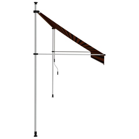 Ręcznie zwijana markiza, 400 cm, pomarańczowo-brązowa