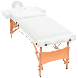 Składany stół do masażu o grubości 10 cm, 2-strefowy, biały