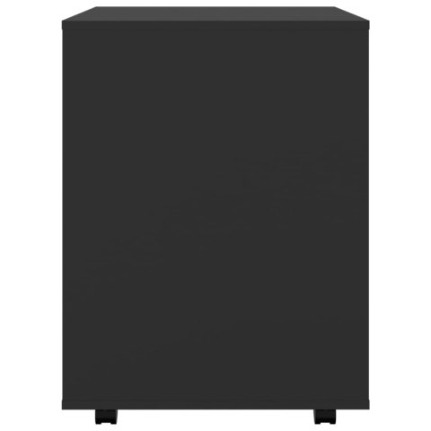 Szafka na kółkach, czarna, 60x53x72 cm, materiał drewnopochodny