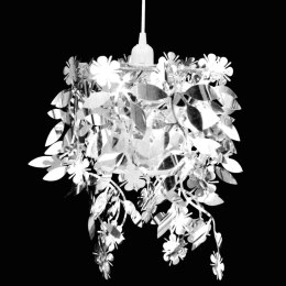 Lampa z abażurem w kształcie liści, 21,5 x 30 cm, srebrna
