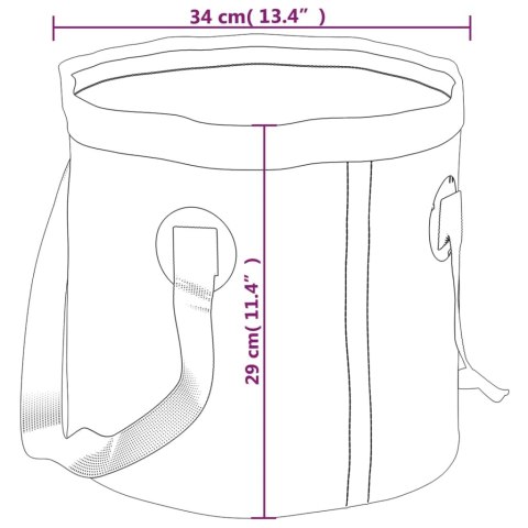 Składane wiadra, 2 szt., czarne, 30 L, PVC