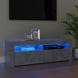 Szafka pod TV z oświetleniem LED, szarość betonu, 120x35x40 cm