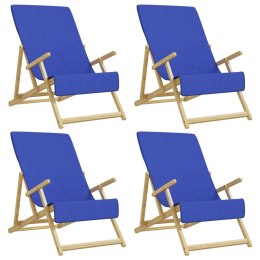 Ręczniki plażowe, 4 szt., niebieskie, 60x135 cm, 400 g/m²