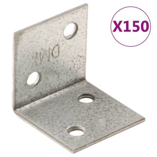 Kątowniki, 150 szt., 2 mm, 30x25x30 mm, stal ocynkowana