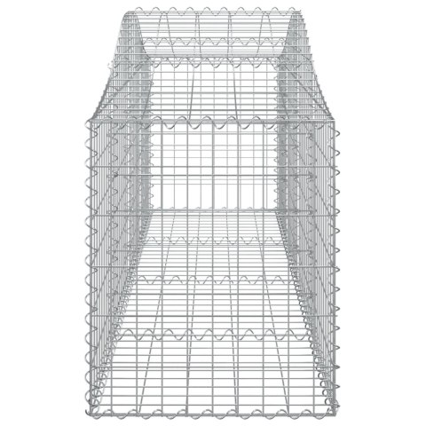 Kosze gabionowe, 12 szt, 200x50x60/80 cm, galwanizowane żelazo