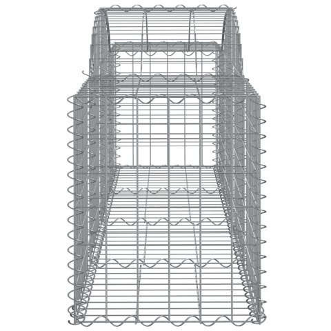 Kosze gabionowe, 6 szt., 200x50x60/80 cm, galwanizowane żelazo