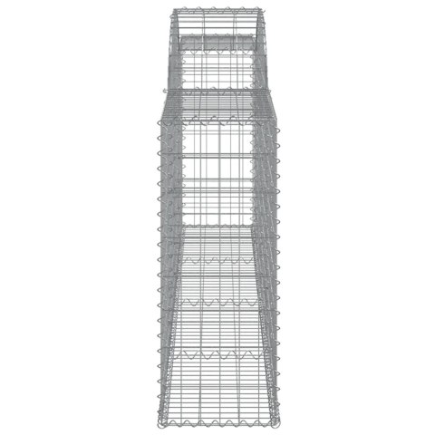 Kosze gabionowe, 5 szt., 300x30x80/100 cm, galwanizowane żelazo