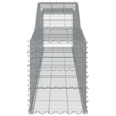 Kosze gabionowe, 5 szt, 400x50x60/80 cm, galwanizowane żelazo