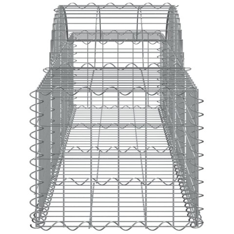 Kosze gabionowe, 6 szt, 200x50x40/60 cm, galwanizowane żelazo