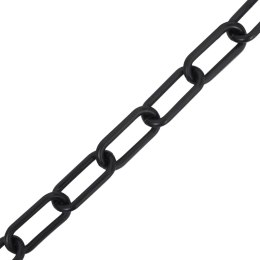 Łańcuch ostrzegawczy, czarny, 30 m, Ø6 mm, plastikowy