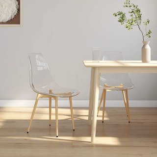 Krzesła stołowe, 2 szt., transparentne, PET