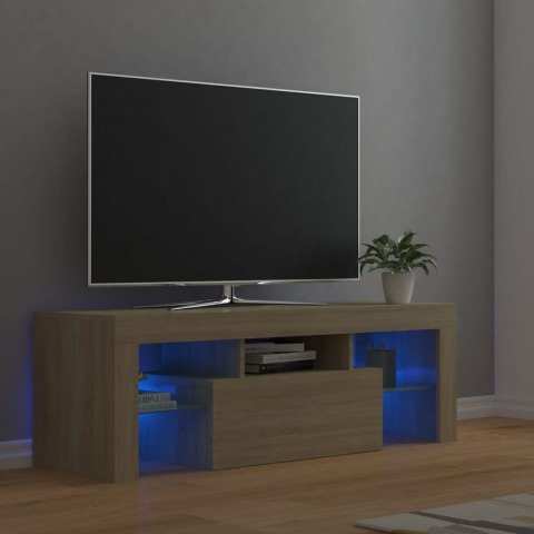 Szafka pod TV z oświetleniem LED, dąb sonoma, 120x35x40 cm