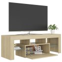 Szafka pod TV z oświetleniem LED, dąb sonoma, 120x35x40 cm