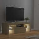 Szafka pod TV z oświetleniem LED, dąb sonoma, 120x35x40 cm