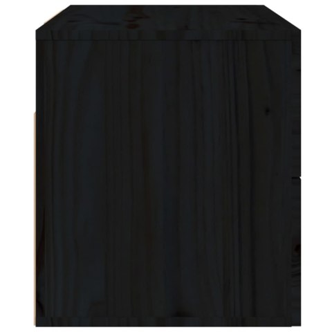 Wisząca szafka nocna, czarna, 50x36x40 cm