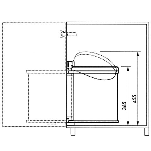 Hailo Kosz na śmieci Compact-Box, rozmiar M, 15 L, stal nierdzewna