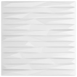  Panele ścienne, 24 szt., białe, 50x50 cm, EPS, 6 m², kamień
